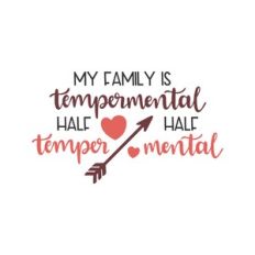 my family is tempermental: half temper - half mental