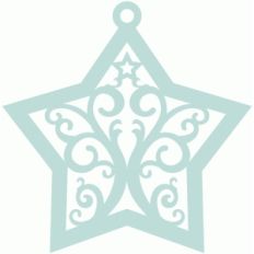scroll star ornament