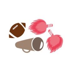 football and cheerleader
