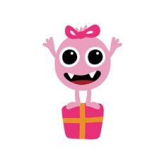 little monster and gift