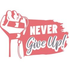 never give up