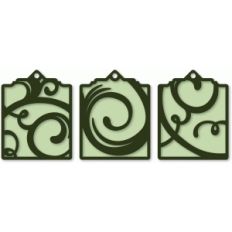 3 flourished large tags