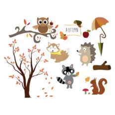 autumn forest animals