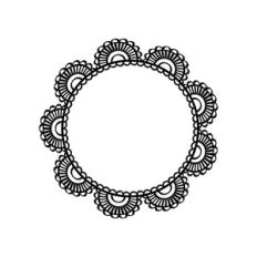 lace mandala monogram frame