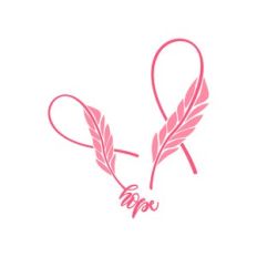 feather cancer ribbons