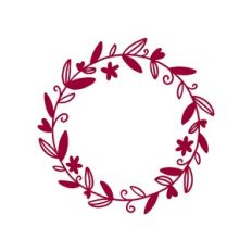 christmas floral monogram frame