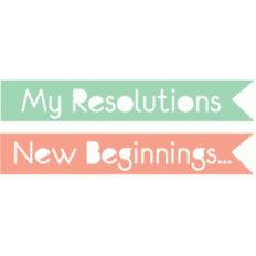 set of 2 new year word tags