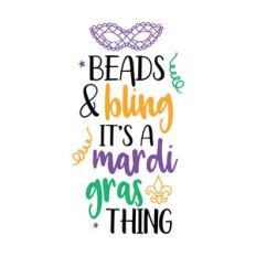 beads and bling it's a mardi gras thing
