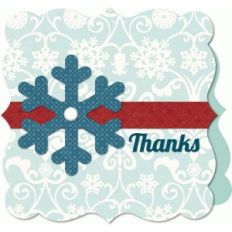 'snowflake' thank you card