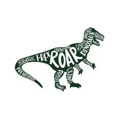 dinosaur and words