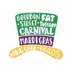 mardi gras hat and words