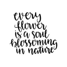 every flower is a soul blossoming in nature