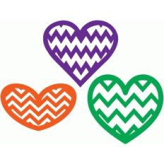 chevron heart set