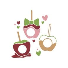 candy apples monogram frame