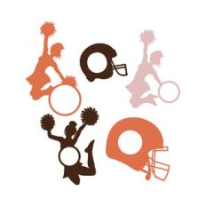 football monogram frame