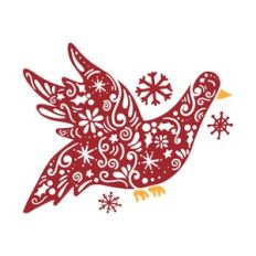 christmas bird mandala