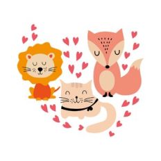 little animals in love