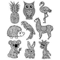 animal mandala coloring stickers