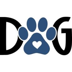 dog with paw print