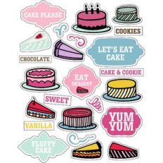 ml clearly cake stickers