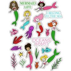 ml hey mermaid stickers