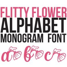 cg flitty flower monogram
