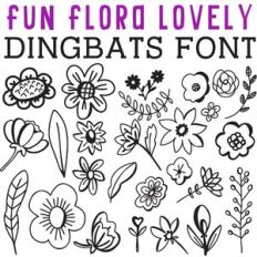 cg fun flora lovely dingbats