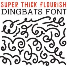 cg super thick flourish dingbats