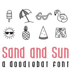 sun and sand doodlebat font