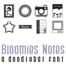 bloomies notes doodlebat font