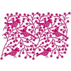 birds and roses repeating scene