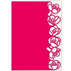 flowering quince lace edged card