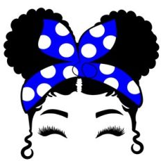 afro hair puffs headband mama