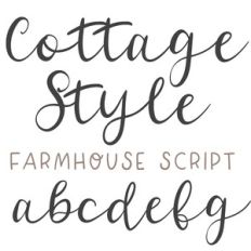 dtc cottage style script font