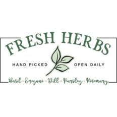 fresh herbs vintage style design