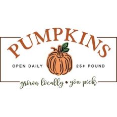 pumpkins vintage style design