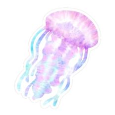 tie dye pastel jelly fish