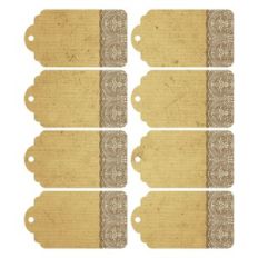 vintage lace wrapped tags print and cut