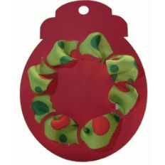 ribbon wreath tag
