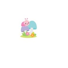 bug on toadstool - fairy garden