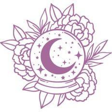 crystal ball with flowers