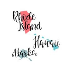 rhode island - hawaii - alaska