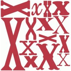x - monogram collage