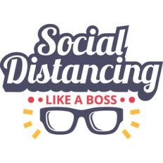 socially distancing like a boss
