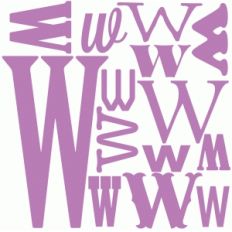 w - monogram collage