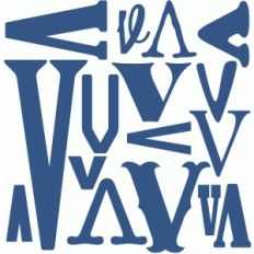 v - monogram collage