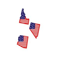 stars and stripes: idaho - nevada - arizona