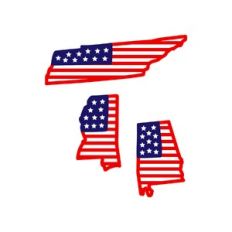 stars and stripes: tennessee - mississippi - alabama
