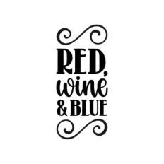 red wine and blue