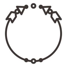 round arrow frame